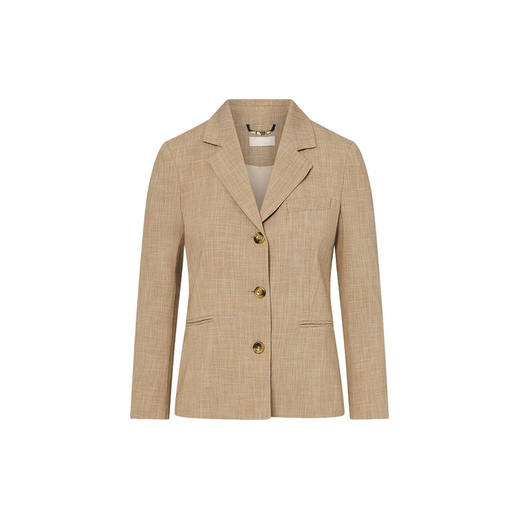 Blazer elegante Donna in tessuto melange Beige