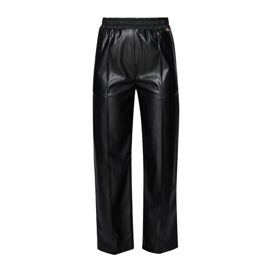 Pantaloni Donna in tessuto spalmato Nero