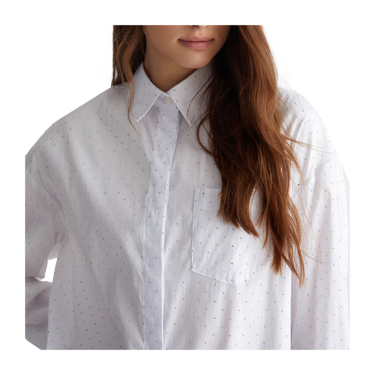 Camicia Donna con mini borchie applicate