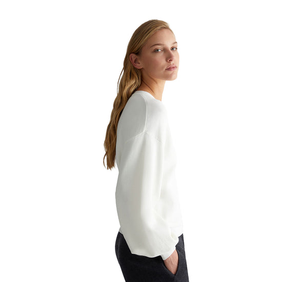 Maglia Donna con cinturino Bianco modella laterale