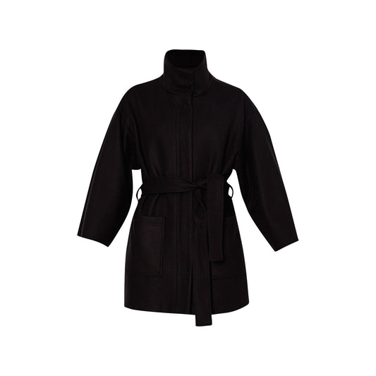 Cappotto Donna con cintura sur ton