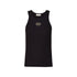 Top Donna a costine con logo Nero