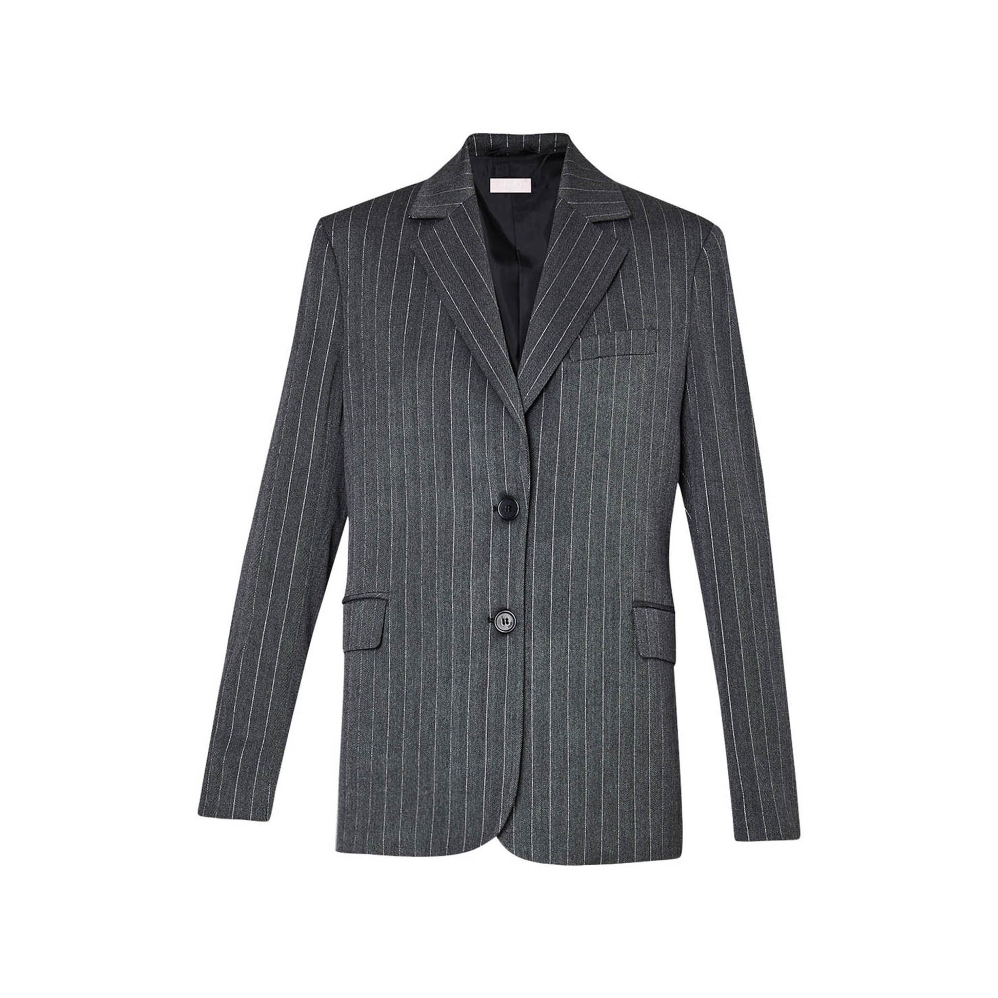 Blazer Donna lungo gessato all over