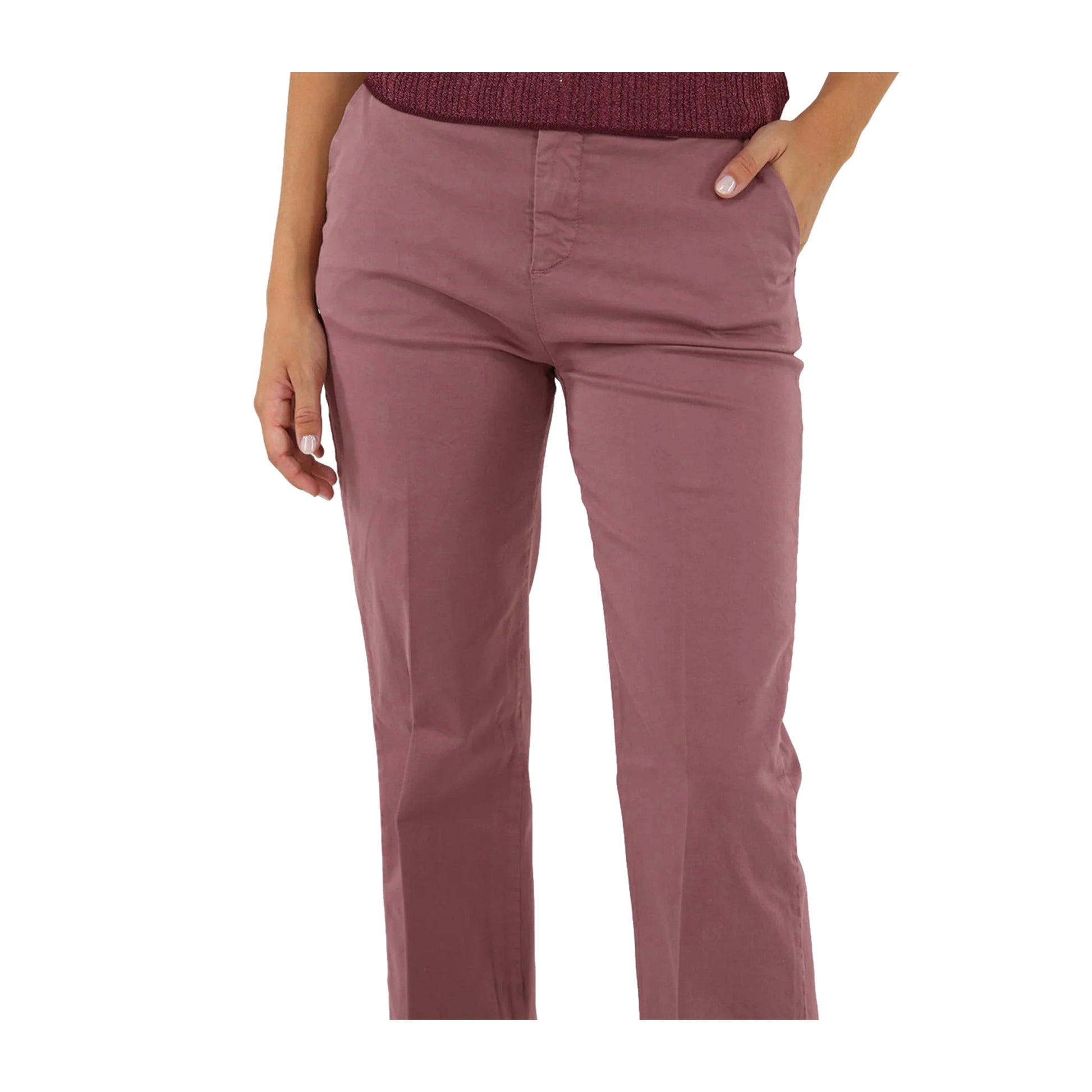 Pantaloni Donna modello Flare dettaglio frontale