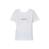 T-shirt Donna con applicazioni gioiello Bianco