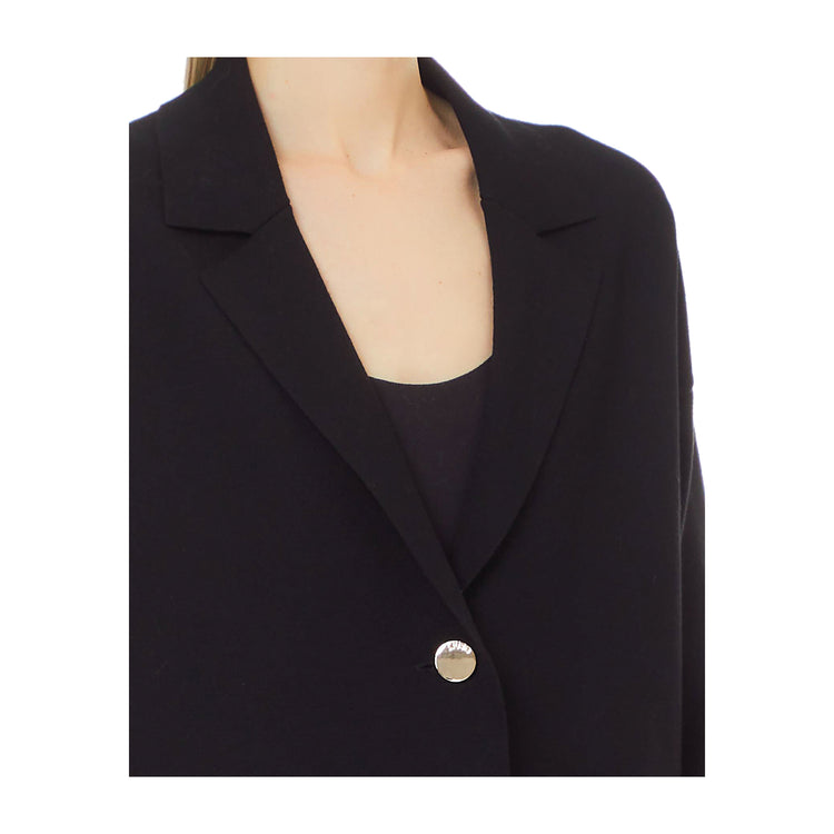 dettaglio ravvicinato frontale Giacca Blazer Donna dritta nera