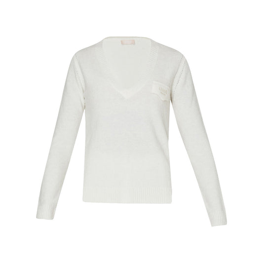 Maglia Donna misto lana e alpaca Bianco