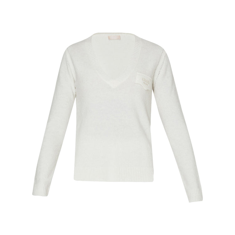 Maglia Donna misto lana e alpaca Bianco