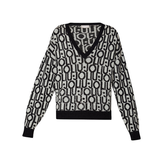 Maglia con logo jacquard