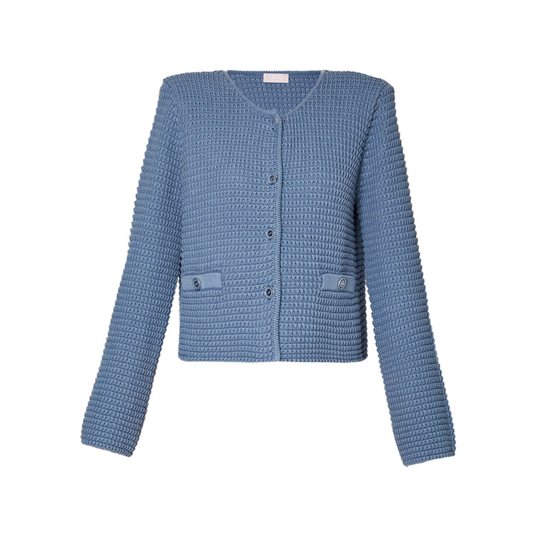 Cardigan Donna in maglia Blu