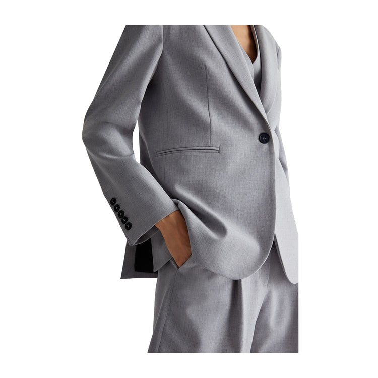 Blazer Donna in Twill Grigio dettaglio