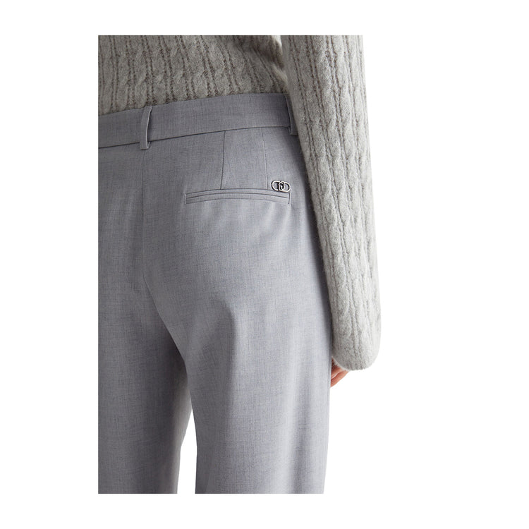 Pantaloni Donna chino in twill Grigio dettaglio retro