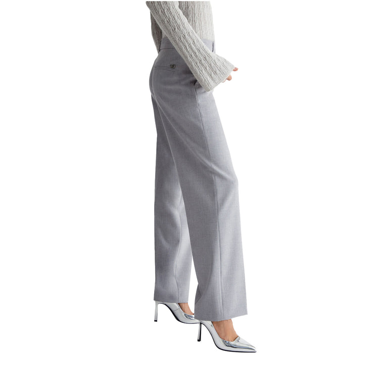 Pantaloni Donna chino in twill Grigio laterale