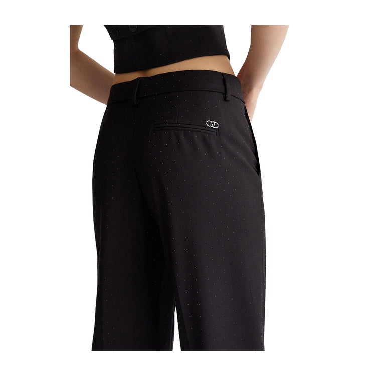 Pantaloni Donna chino in twill Nero dettaglio retro