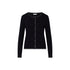 Cardigan Donna con profili in lurex nero