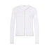 Cardigan Donna bianco con profili in lurex