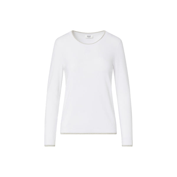 Maglia Donna in misto viscosa, con scollatura girocollo 