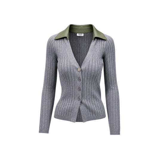 Maglia Donna con colletto a contrasto
