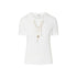T-shirt Donna con stampa charm e chains in colore bianco