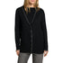 Cardigan Donna con profili lurex Nero modella frontale