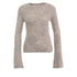 Maglia Donna fantasia floreale lurex beige
