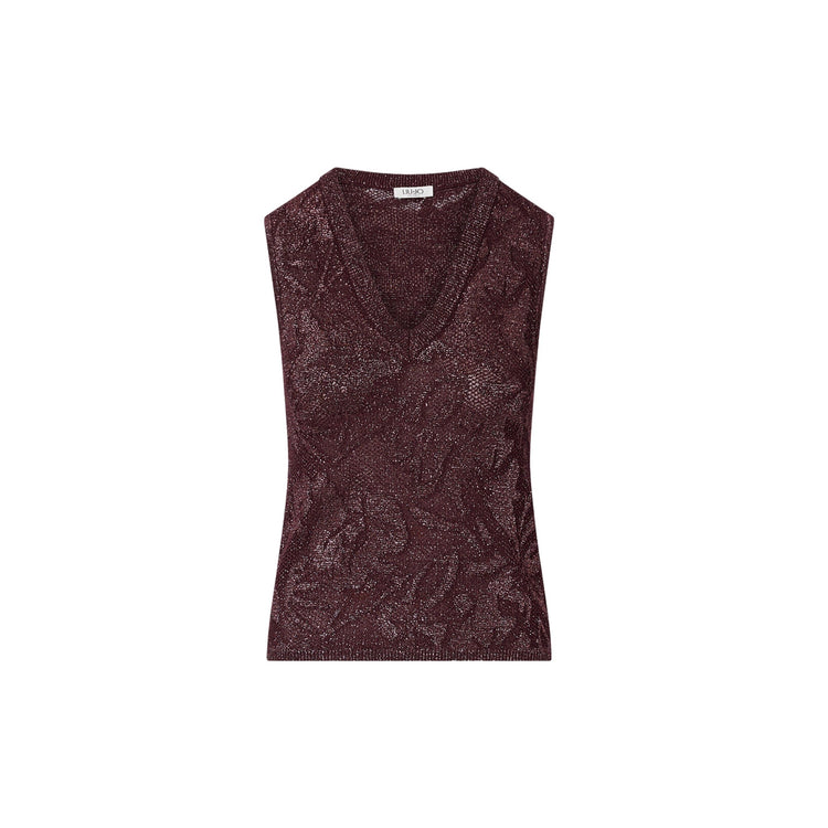 Top Donna in maglia lamé