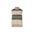 Gilet jacquard Donna con ricami gioielli Beige