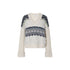 Maglia jacquard Donna con ricami gioiello Bianco