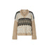 Maglia jacquard Donna con ricami gioiello Beige