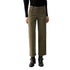 Pantalone flare Donna taglio cropped verde modella frontale