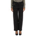 Pantalone flare Donna taglio cropped nero modella frontale