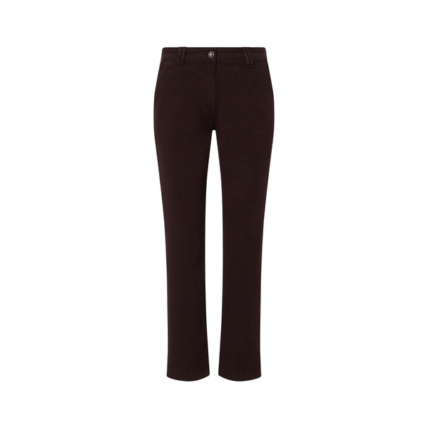 Pantalone Donna a sigaretta marrone scuro