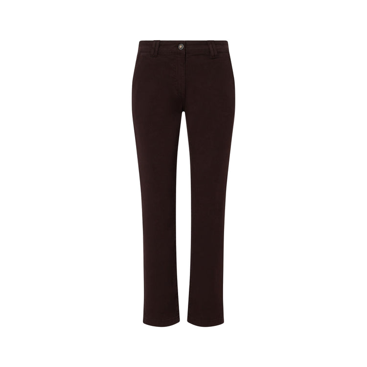 Pantalone Donna a sigaretta marrone scuro