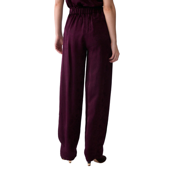 Pantalone balloon Donna in raso jacquard modella retro