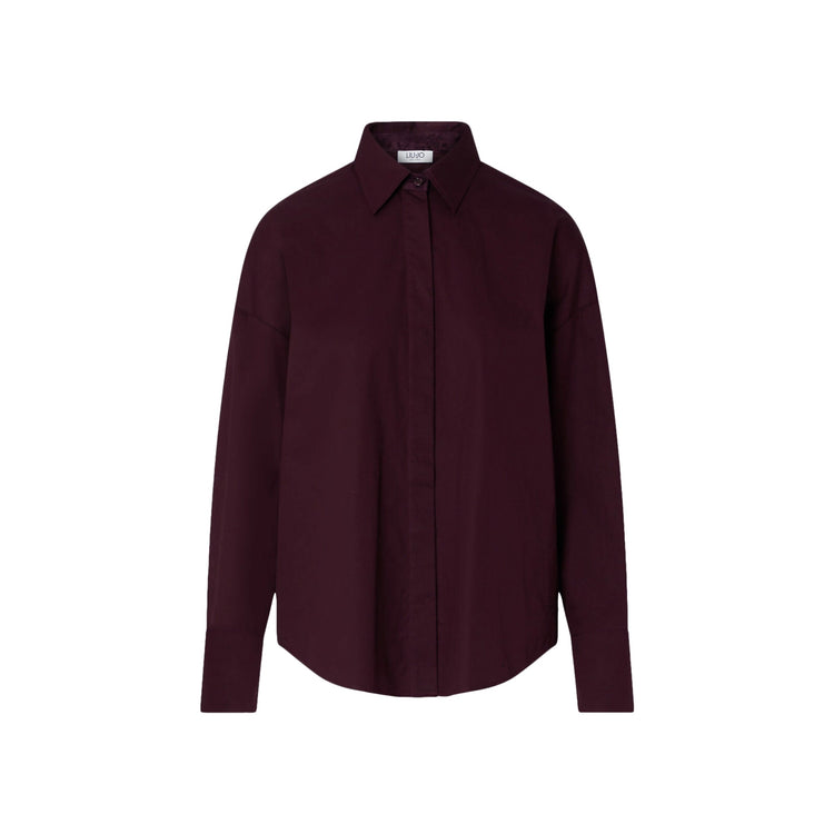 Camicia Donna con inserto jacquard sul retro