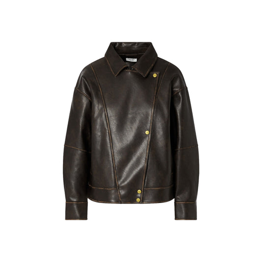 Bomber Donna oversize Marrone scuro