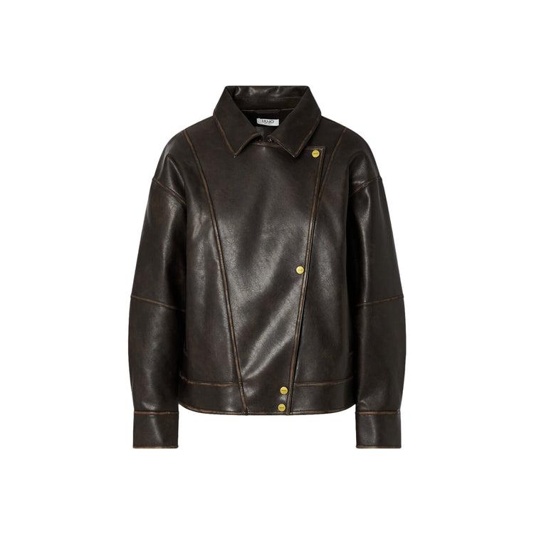 Bomber Donna oversize Marrone scuro