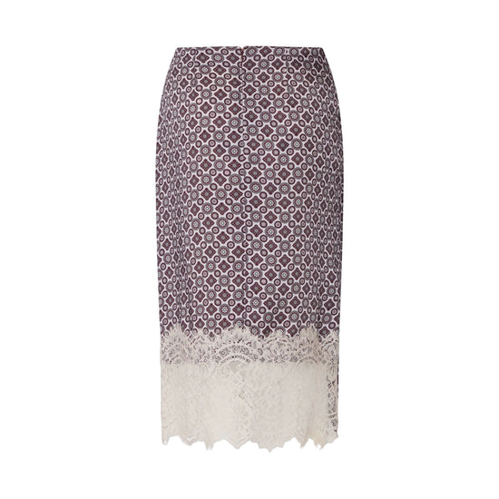 Gonna longuette Donna con pizzo retro
