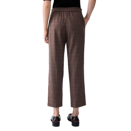 Pantalone Donna a sigaretta con inserto elastico modella retro
