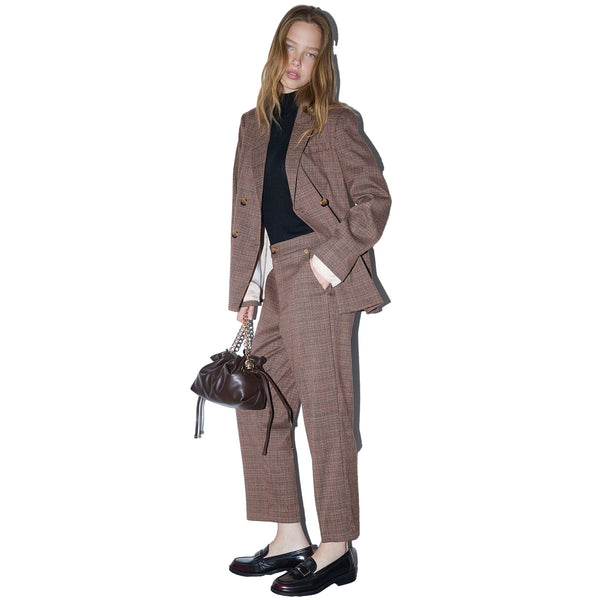 Pantalone Donna a sigaretta con inserto elastico modella intera