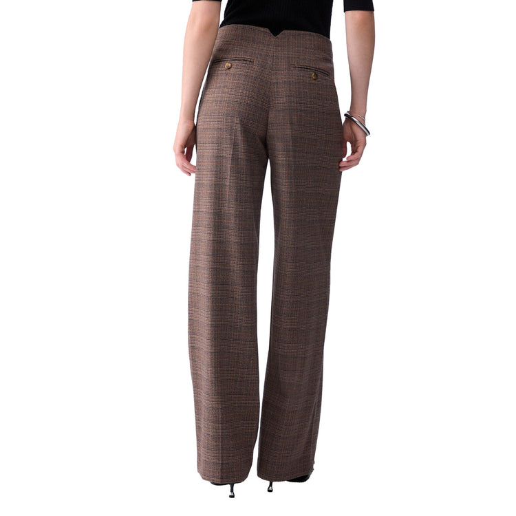 Pantalone Donna straight tartan classico modella retro