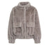 Giaccone Donna in pelliccia grigio