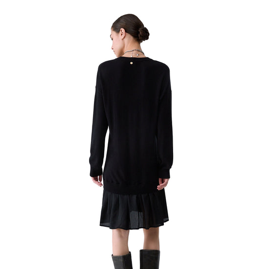 Abito Donna con intarsio geometrico Argyle modella retro