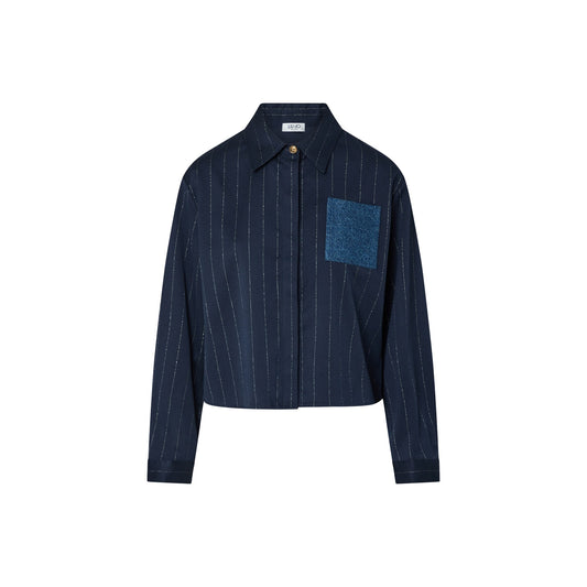 Camicia gessata Donna con taschino