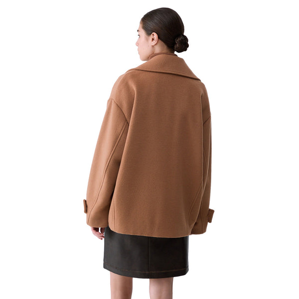 Cappotto corto Donna chiusura doppiopetto modella retro