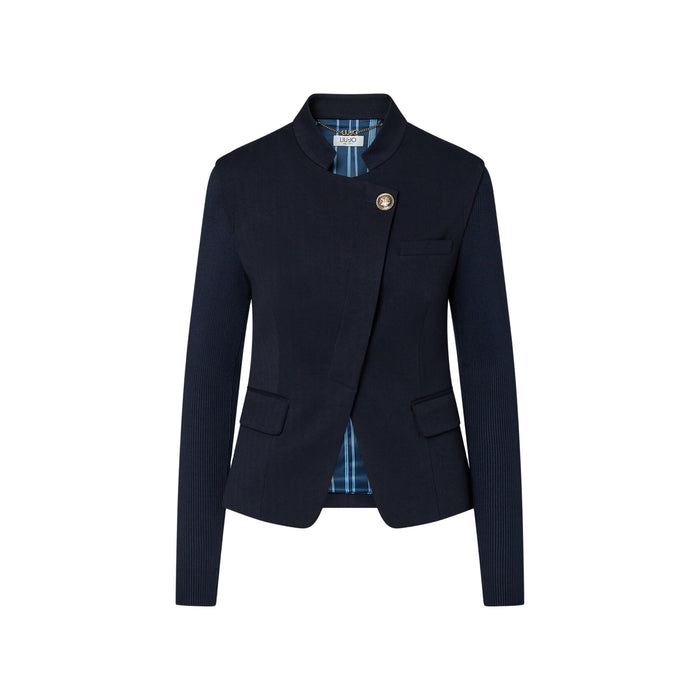Giacca Donna con maniche in maglia Blu scuro