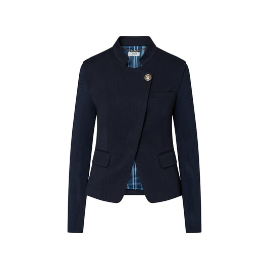 Giacca Donna con maniche in maglia Blu scuro