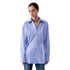 Camicia Donna con arricciature Azzurro modella frontale