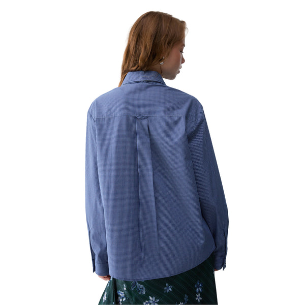 Camicia check Donna con cravatta modella retro