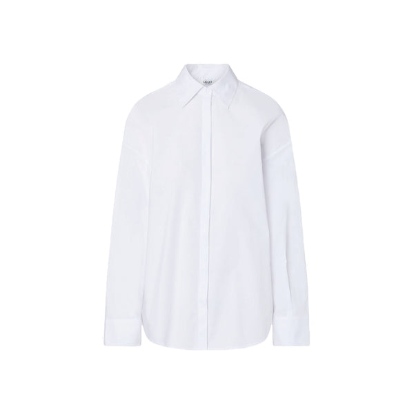 Camicia Donna con spacco retro in colore bianco